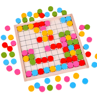 New Kids Game Montessori Educational Blocks Elimination Game Logical Thinking Chess Wooden Toys Color Sorting Board Puzzle Toys