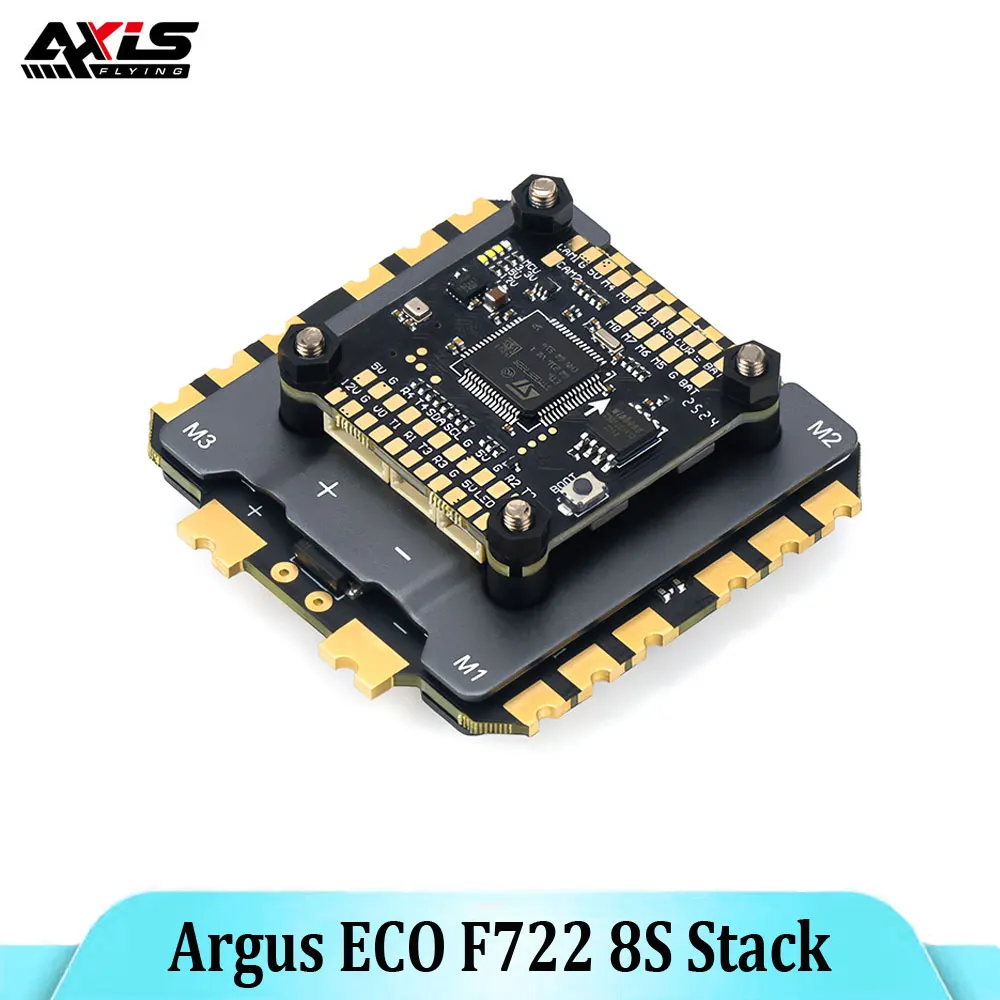 

Контроллер полета Axisflying Argus ECO F722 8S Stack F722 с 80A 120A 8-битным 32-битным ESC Combo для RC FPV Freestyle Drone