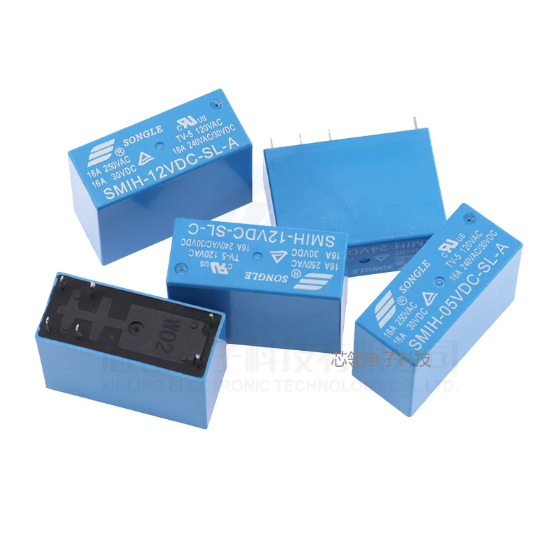 Songle relay SMIH-05VDC-SL-A 12V 24VD-SL-C 6pin /8 pin 16A normally open