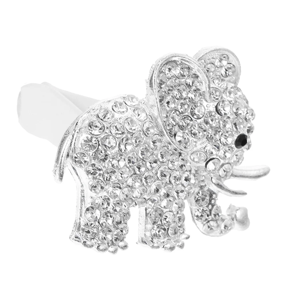 

1Set Car Air Freshener Clips Rhinestone Charm Aromatherapy Ornament Decor Elephant Car Accessories Rhinestone Ornament