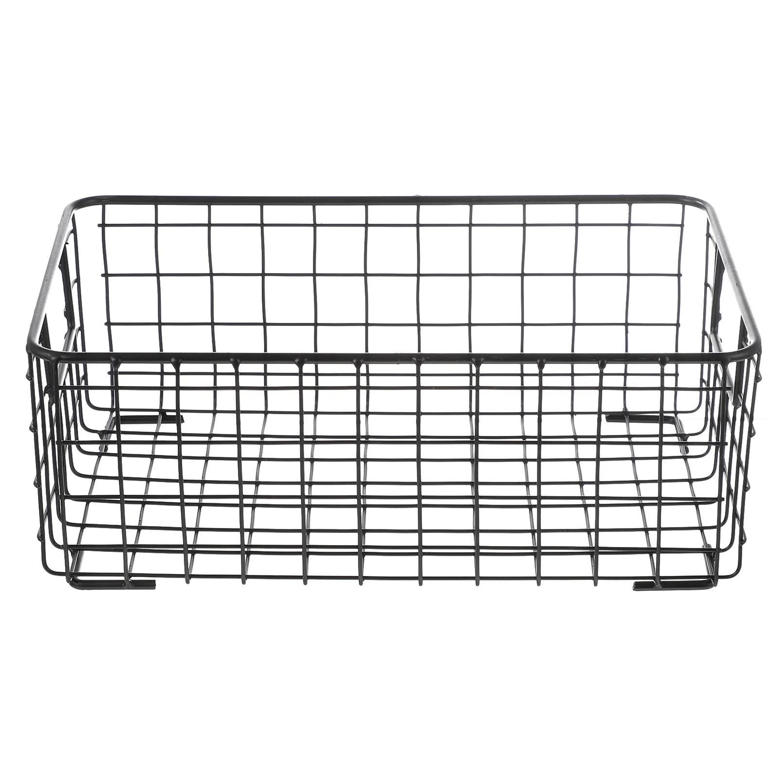 

1Pcs Kitchen Basket Fruit Organizer Snacks Storage Basket Household Container with Handle Hole Rustproof Iron Design Tidy Home