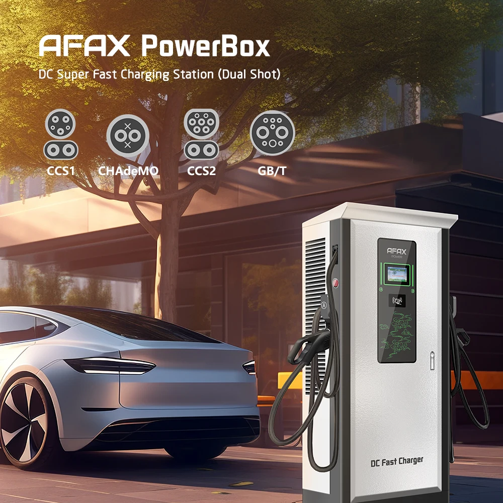 AFAX POWER Electric Vehicles Car Charger CCS1 CCS2 60KW 120KW DC Charging Station With NFC card