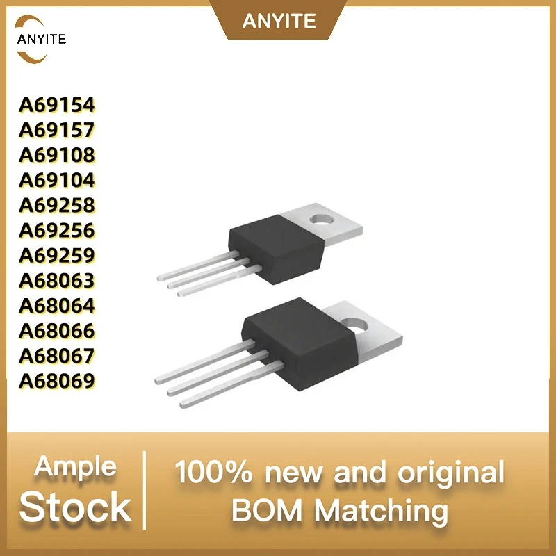10 piezas/lote A69157 A69154 A69108 A69104 A69258 A69256 A69259 A68063 A68064 A68066 A68067 A68069 TO220