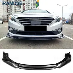 Front Bumper Lip for Hyundai Sonata 2015 2016 2017 Air Splitter Car Body Kit Spoiler Black Skirts Accessories