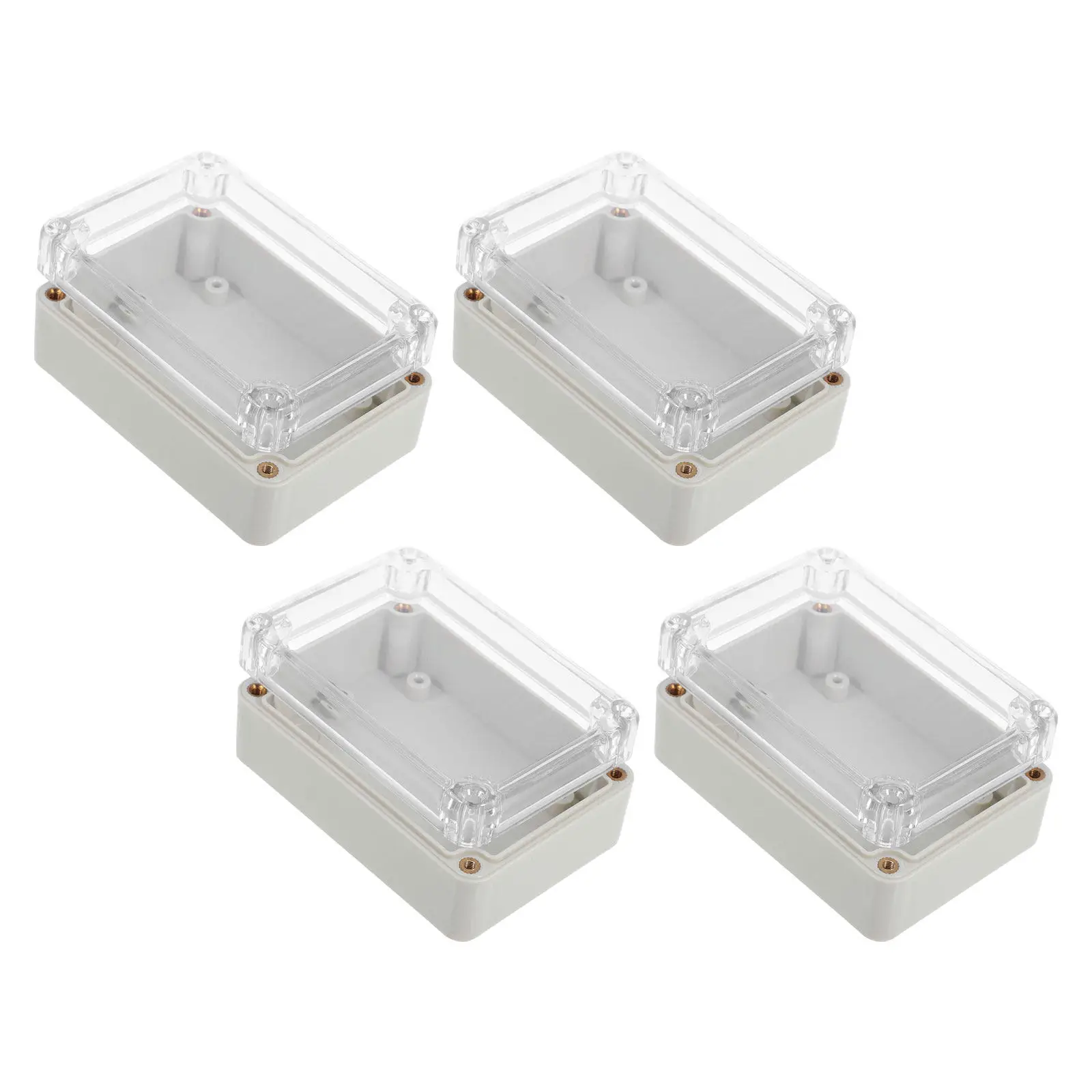 4Pcs Waterproof Electrical Enclosure Box Transparent ABS Outdoor Junction Protection