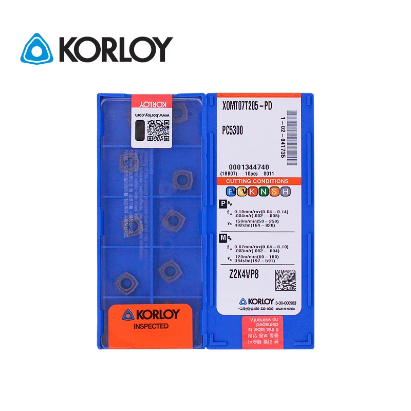 

10pcs KORLOY 100% Original XOMT040204-PD PC5300 050204 060204 07T205 090305 11T306 130406 15M508 180508 U Drill Available Insert