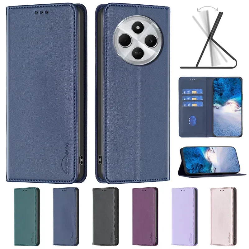 For Xiaomi Poco C75 Case Magnetic Flip Phone Case on For Funda Xiomi Xiaomi POCO C75 Leather Cover PocoC75 C 75 Card Slots Coque