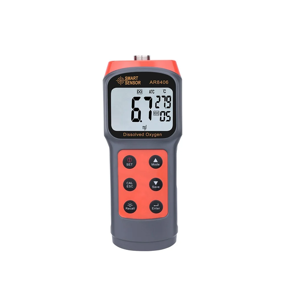 

SMART SENSOR AR8406 Реле монитора растворенного кислорода Высокоэкранный диапазон ЖК-дисплеев решений для воды Измеритель кислорода