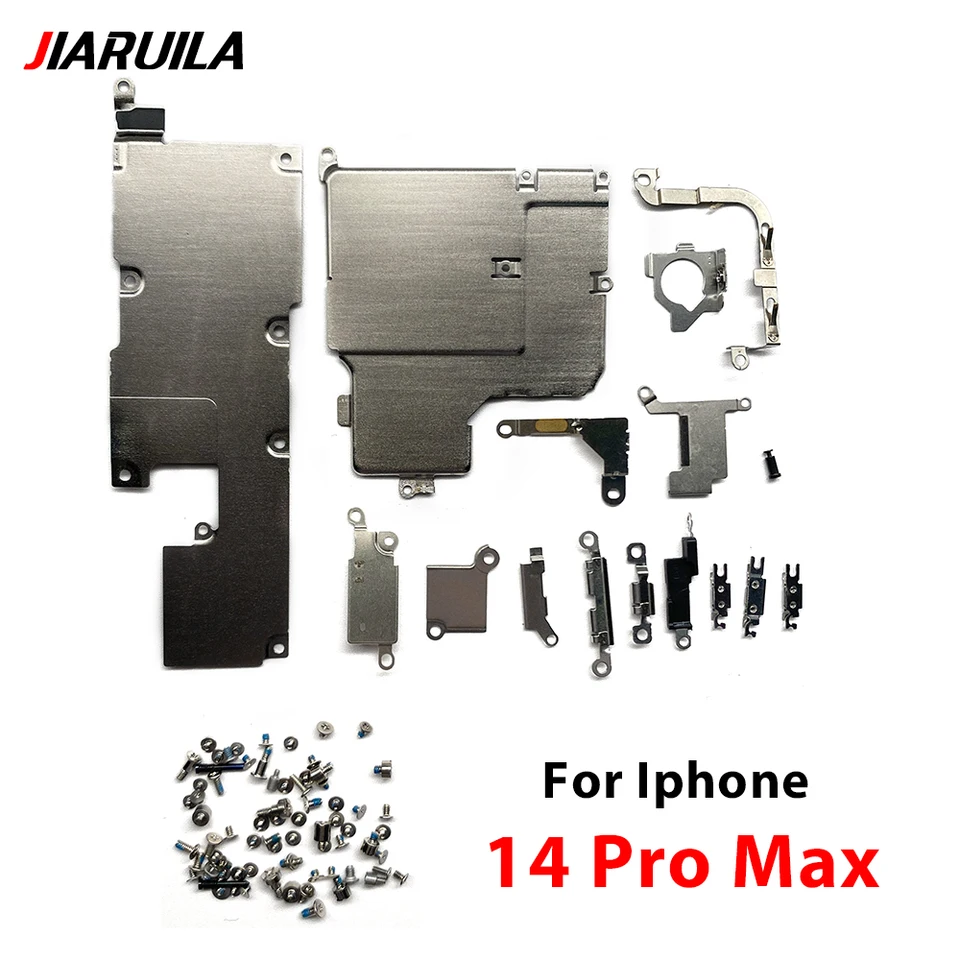 Set de 1 tornillos completos + soporte metálico interno para iPhone 11 12 13 14 15 Pro Max Mini 14 Plus, piezas pequeñas de hierro internas 5