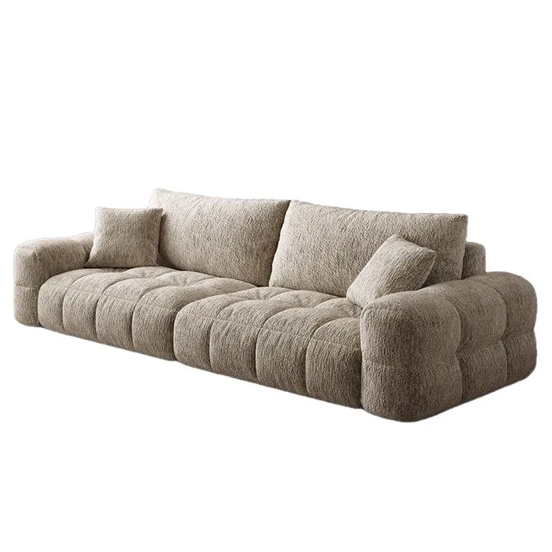 

Sofa living room new French cream style modern simple and advanced, straight row fabric sofa