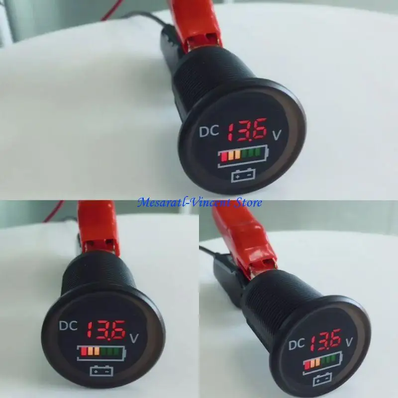 

A70F Digital Panel Voltmeter Led Display Electric Meter Tester Waterproof For Car Motorcycle Boat ATV for DC 12V