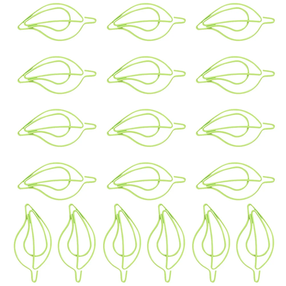 30Pcs Compact Lightweight Leaf Shaped Paper Clips Small Metal Clips for Home Office School Document Organization