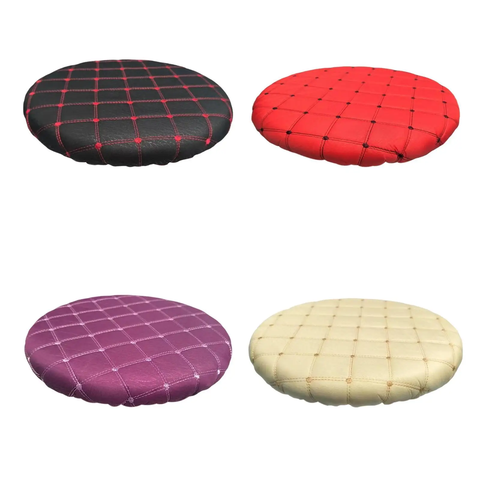 Round Bar Stool Cover Stretch Cover AntiSlip Soft Seat Cushion Cover for Stools Home Living Room 28cm to 30cm Dia Chairs Office