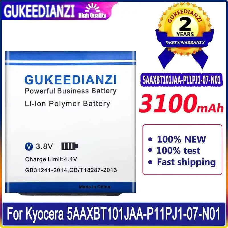 

Аккумулятор мобильного телефона 3100 мАч, долговечный для Kyocera 5AAXBT101JAA-P11PJ1-07-N01, хорошая низкотемпературная производительность