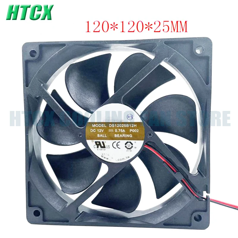 New DS12025B12H 12025 12V 0.75A 12CM Temperature Controlled Variable Speed Fan