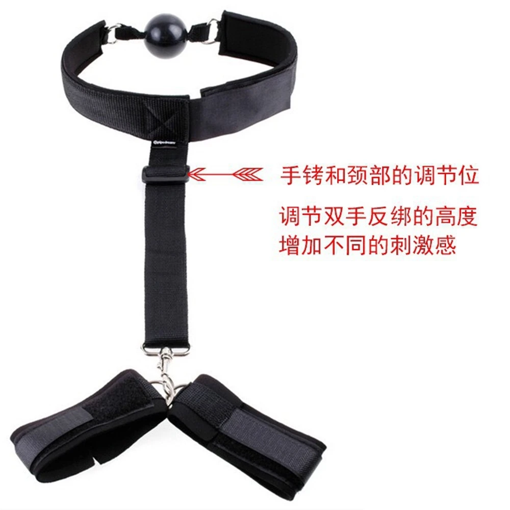 18 adult sex toy mouth plug ball SM alternative bondage passionate handcuffs binding toy Couple flirting and sexual products