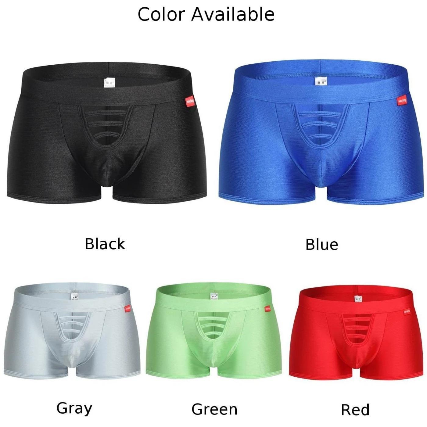 Mens Oil Glossy Shorts Sports Fitness Gym Bottoms Trunks Shiny Solid Hollow Pouch Bikinis Shorts Mid-Waist Lingerie