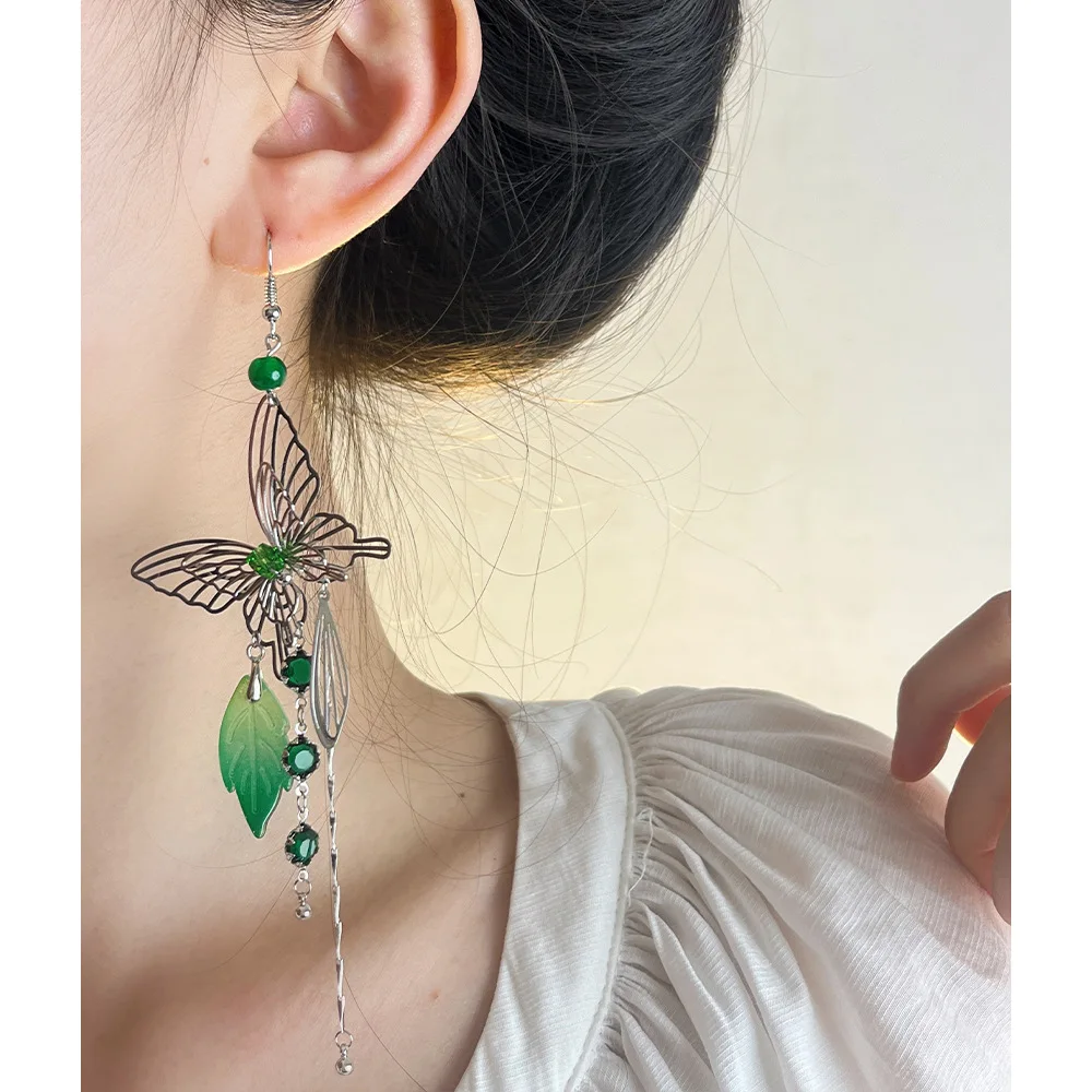 Butterfly Earrings Long Tassel Eardrop 2024 Holiday Style Earring Jewelry Party Wedding Gifts