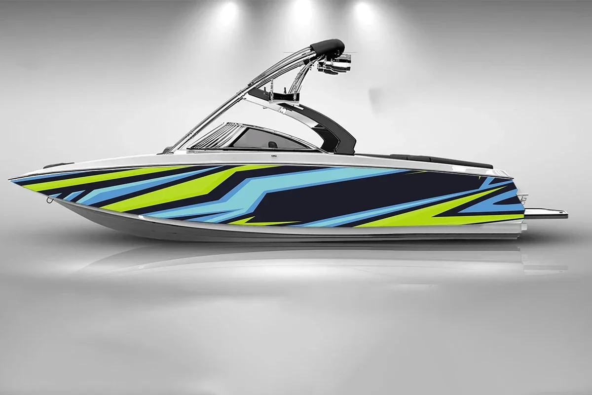 

Colorful Sharp Lines Abstract Irregular Graphic Boat Sticker Vinyl Ship Pontoon Deck Boat Fishing Decorative Pontoon Boats Decal