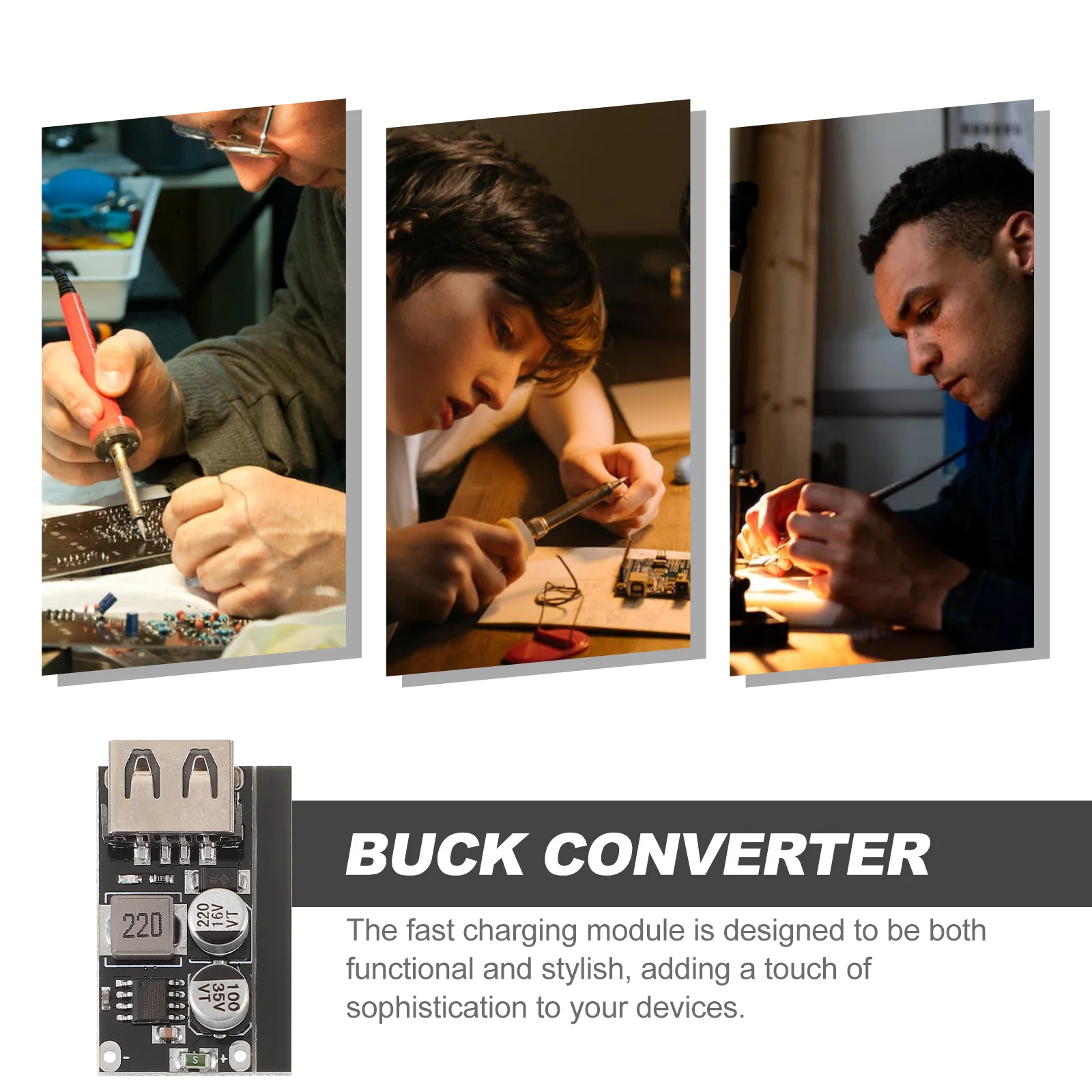 

Compact Buck Converter Module USB 3.0 Dc to Dc Step Down Voltage Regulator Power Supply Board for