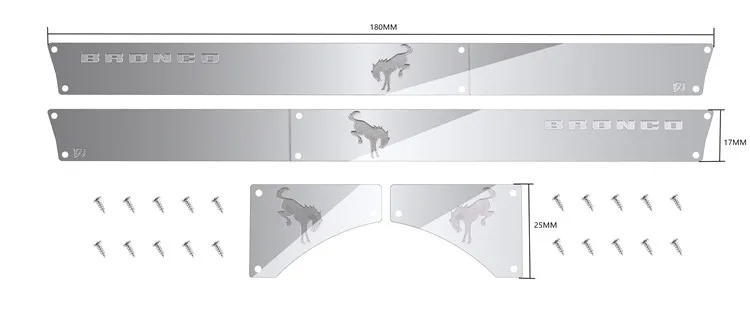 

For Trax Trx-4 92076-4 Bronco Metal Anti-scratch Plate Metal Large Surround Side Skirt Car Tail Anti-skid Plate