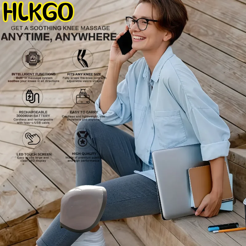 

Многофункциональный умный беспроводной массажер для колена, вибрационный расслабляющий массажер для колена, устройство для колена, подарки для бабушки, дедушки