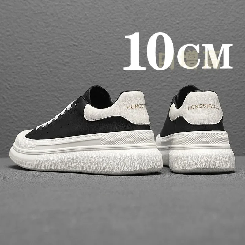 

Мужские кроссовки на толстой подошве, повседневная обувь, весенний новый стиль, кожаный верх из искусственной кожи, резиновая подошва, удобная