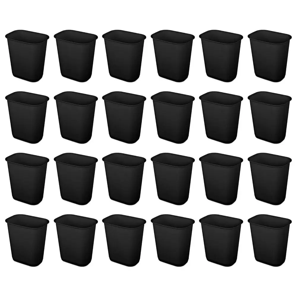 

Мусорное ведро на 3 галлона для дома, кухни или ванной комнаты, подходит для мешков на 4 галлона, 24 штуки в упаковке, черное