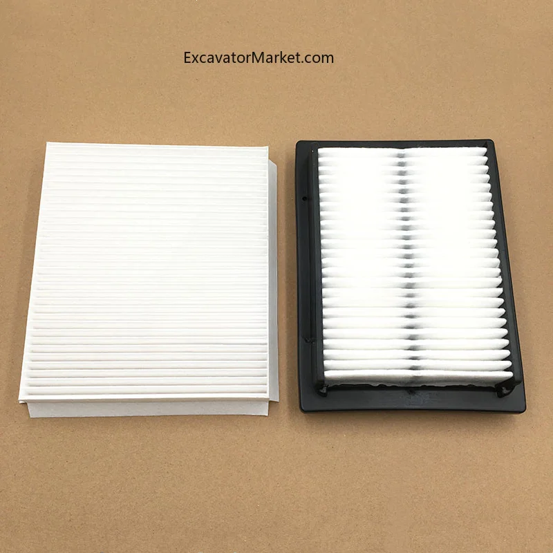 for Excavator Xcmg Xe135d, 150d, 210d, 215d, 235d, 370d, 470d Air Conditioning Filter Inner And Outer Strainer Excavator