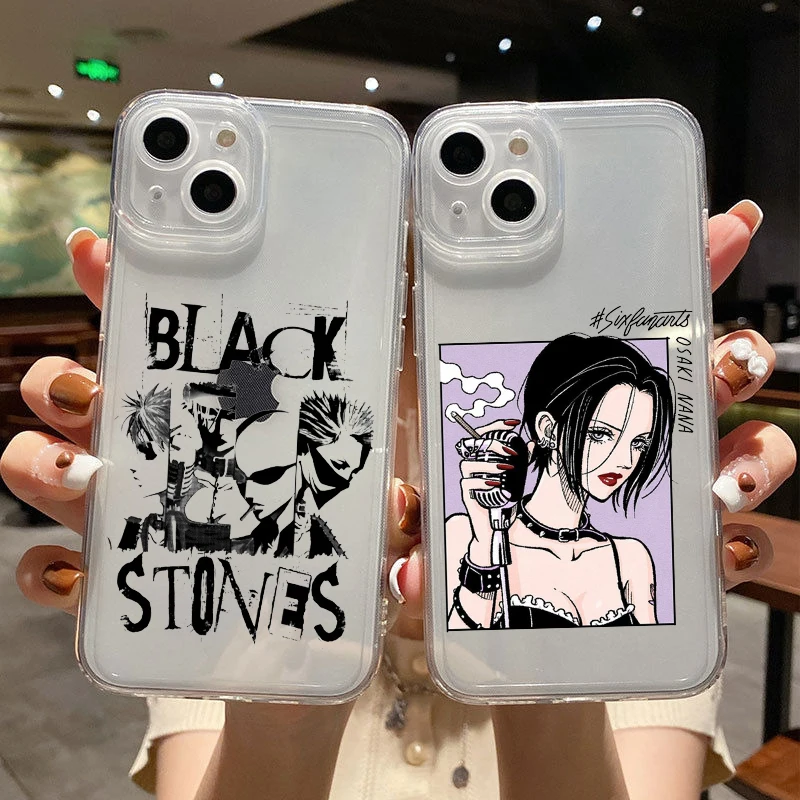 

Cute Anime Nana Osaki Phone Cover For iPhone 11 12 13 14 15 16 17 Pro Max 14 15 16 Plus 17AIR Clear Soft Silicone Case Fundas