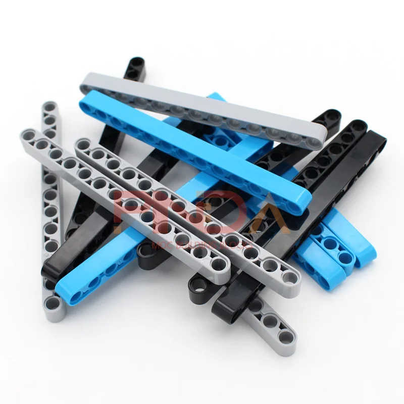 10 Pieces Technical Liftarm Beam Huller Hole 1 x 13 Thick Plastic Building Blocks 41239 To Create Your MOC Set