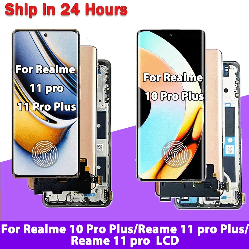 6.7”New For Realme 11 Pro/11Pro+ Plus RMX3740 RMX3771 LCD Touch Screen Digitizer For Realme 10 Pro+ Plus RMX3687 LCD