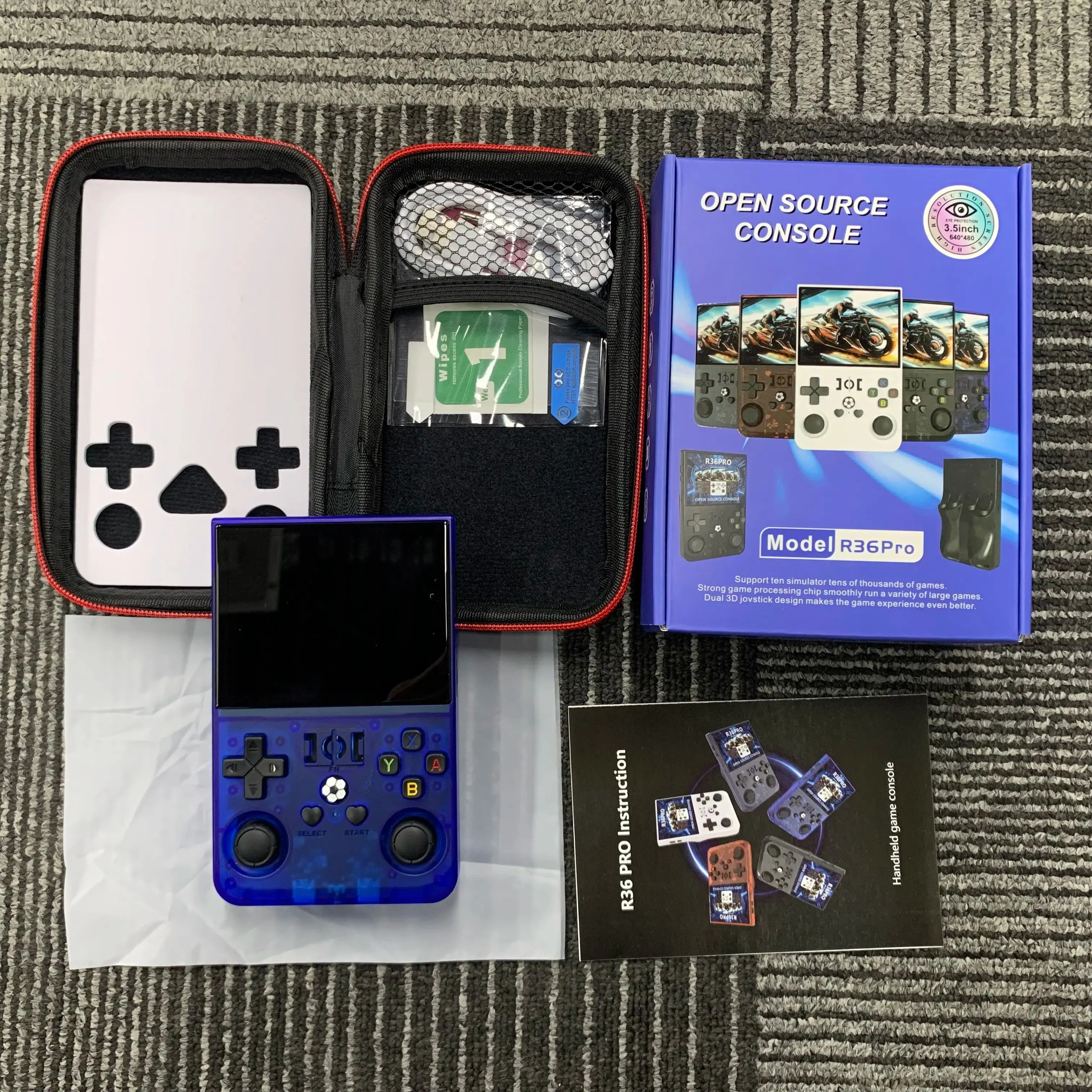 XISKT R36PRO lecteur vidéo Portable 30000 + jeu 3.5 pouces écran IPS rétro Console de jeu Portable système Linux lecteur de jeu