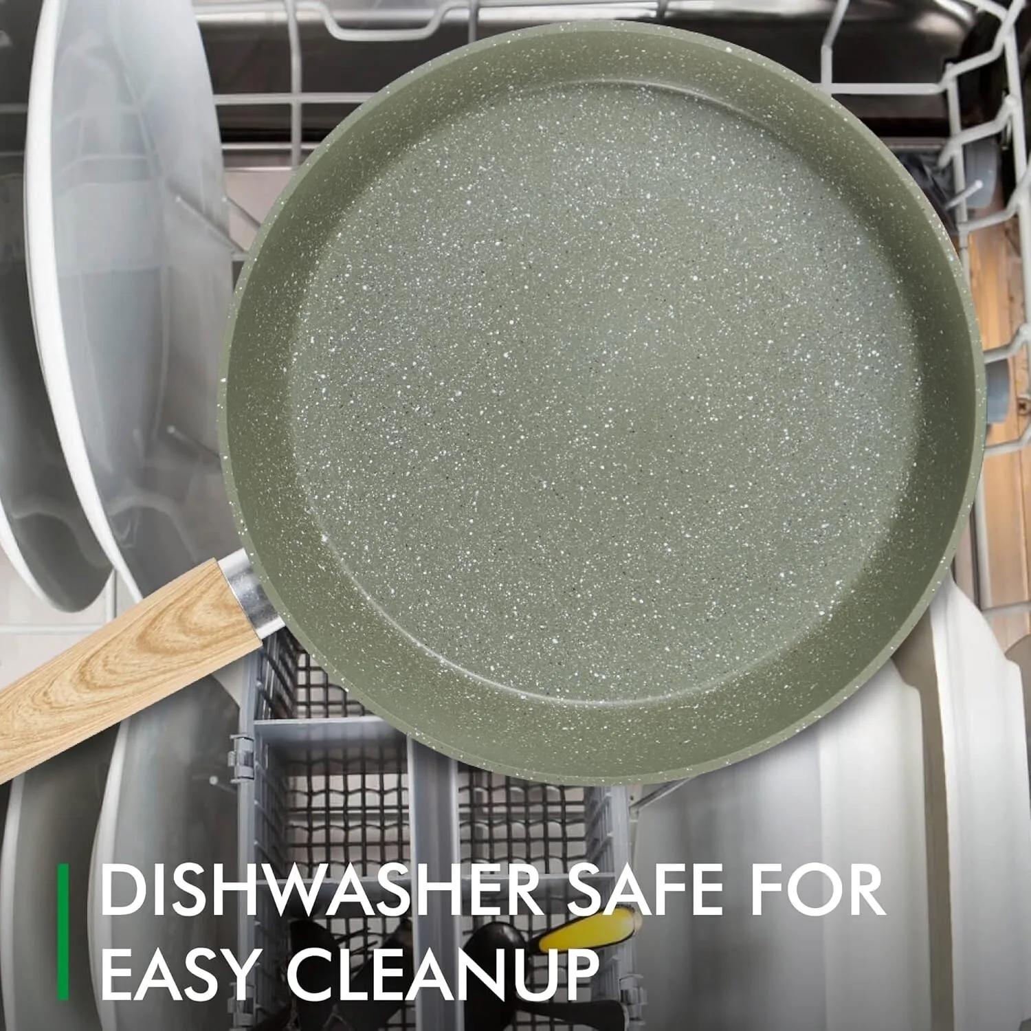 طقم أواني طهي للمطبخ مكون من 12 قطعة، طقم أواني ومقالي غير لاصقة من الجرانيت مع غطاء #6