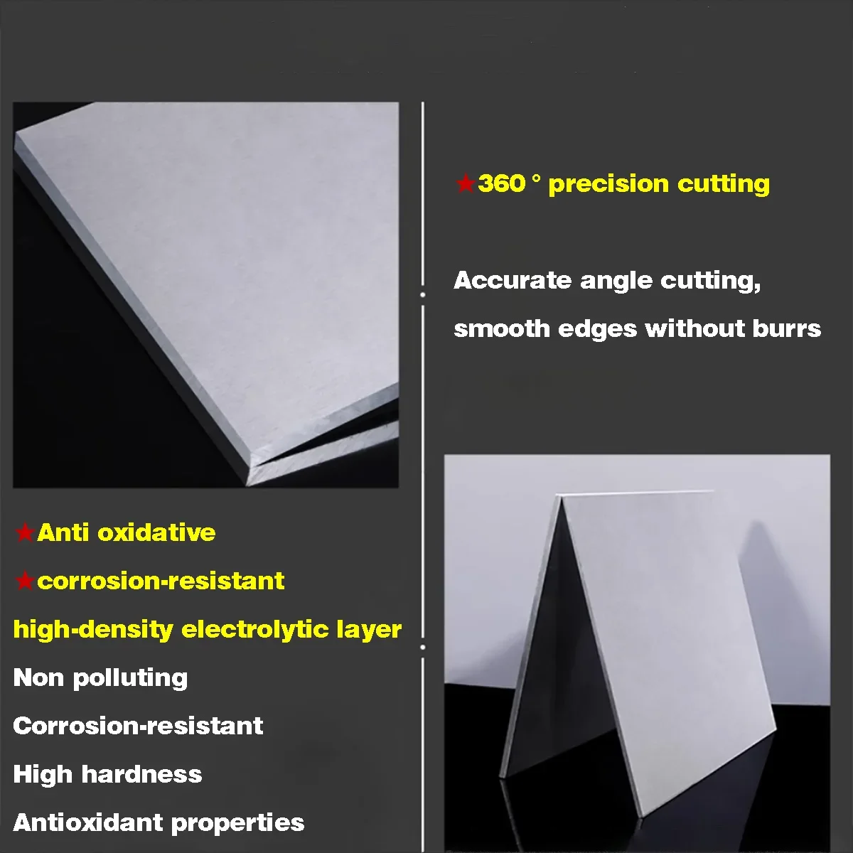 Thickness=3/4/5/6/8/10/12/15/20mm 7075 Aluminum Alloy Plate, Hard Aluminum Plate, Size=100x200/200x200/300x300mm