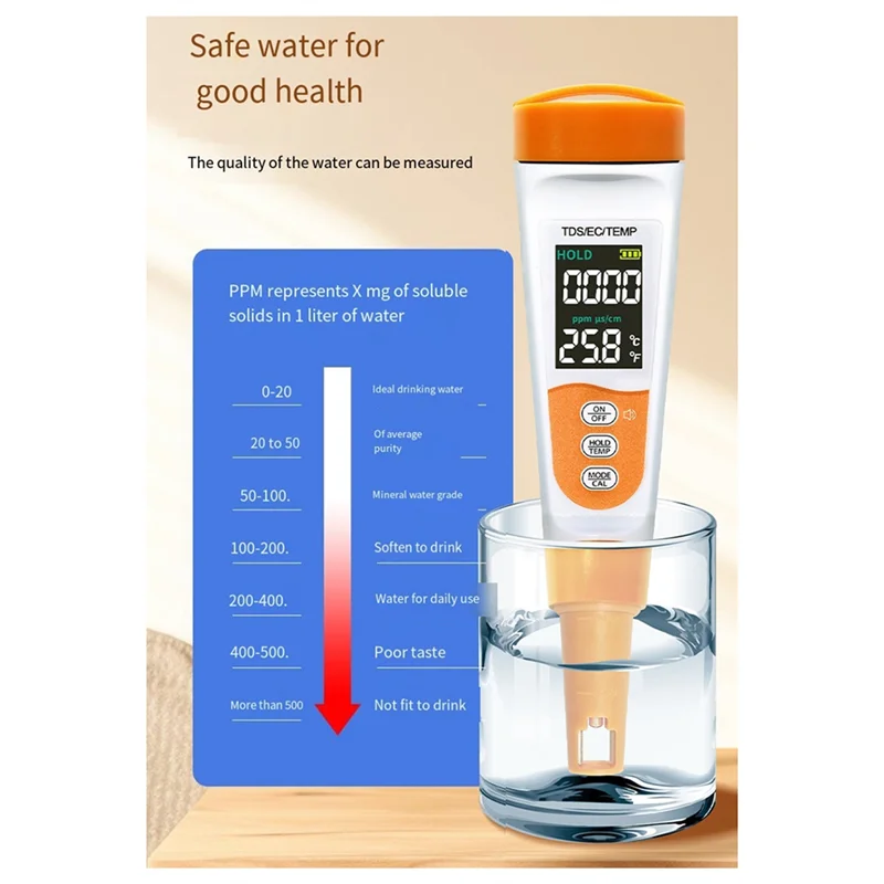 ABGH-Новый TDS-A6V Высокоточный прибор для анализа качества водопроводной воды EC-проводность Ручка для тестирования воды Tds Тест качества воды