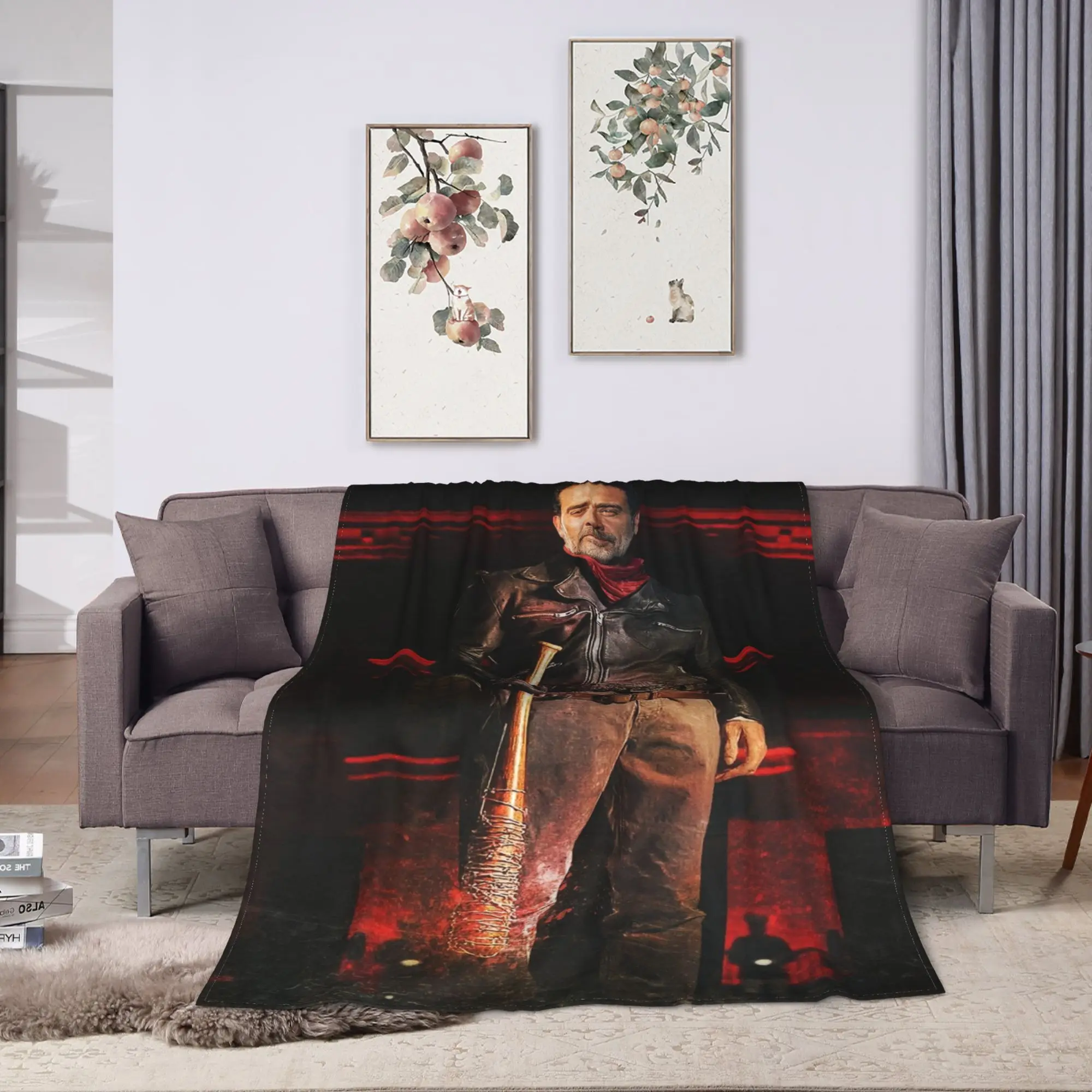 Soft Comfy Throw Blanket Plane Travel Negan Smith Blanket  Flannel Bedspread For Home Decor Aesthetic Sofa Bed Cover