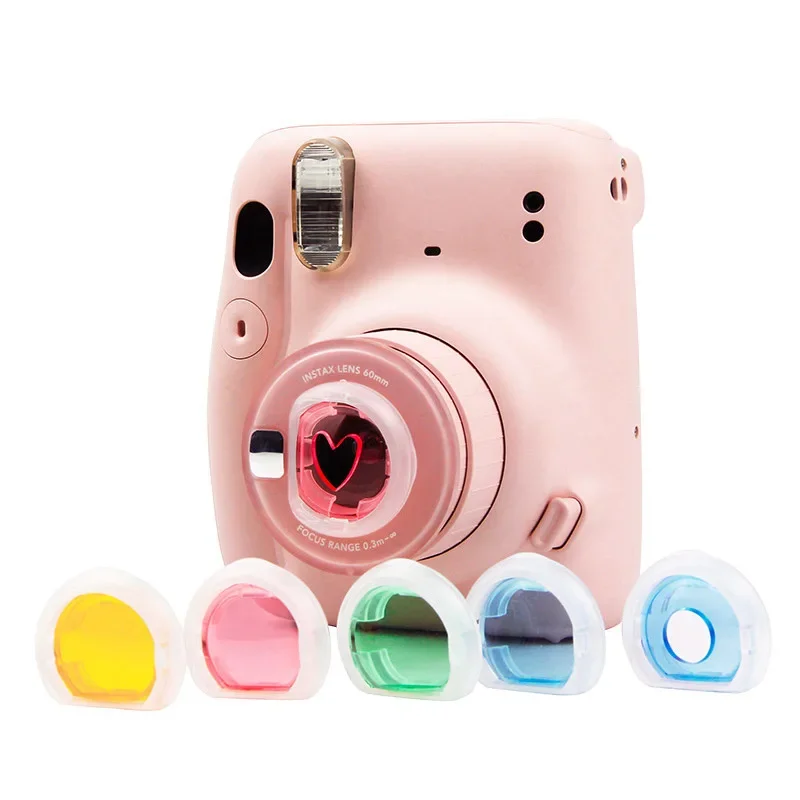 

For Fujifilm Instax Mini 11 Instant Film Cameras Photographic Accessories 6 PCS Set Close-up Lens Colorful Color Filter Mirror