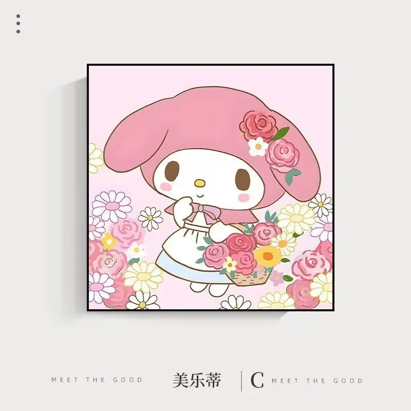 سانريوس غرفة المعيشة اللوحة الزخرفية مرحبا كيتي Kawaii معلقة اللوحة تنوعا بسيطة الأزياء الإبداعية الراقية الهدايا
