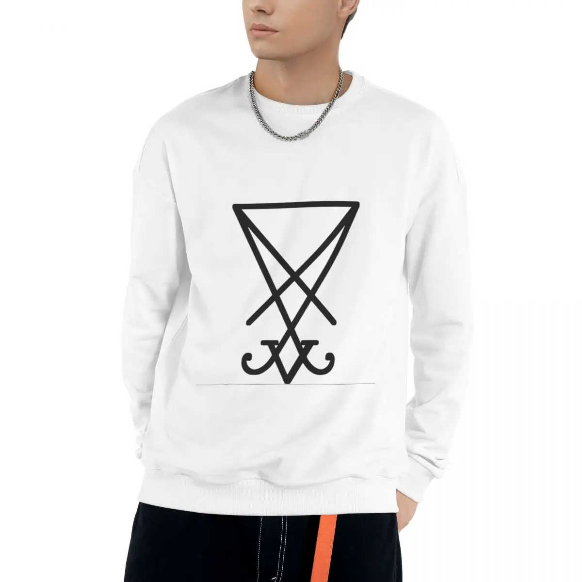 

Sigil Church Of Satan Lucifer LaVey Hidden Devil Sigeal Sigil De Lucifer Casual Sweatshirts Cotton Basic Hoodies Pullover Hiphop