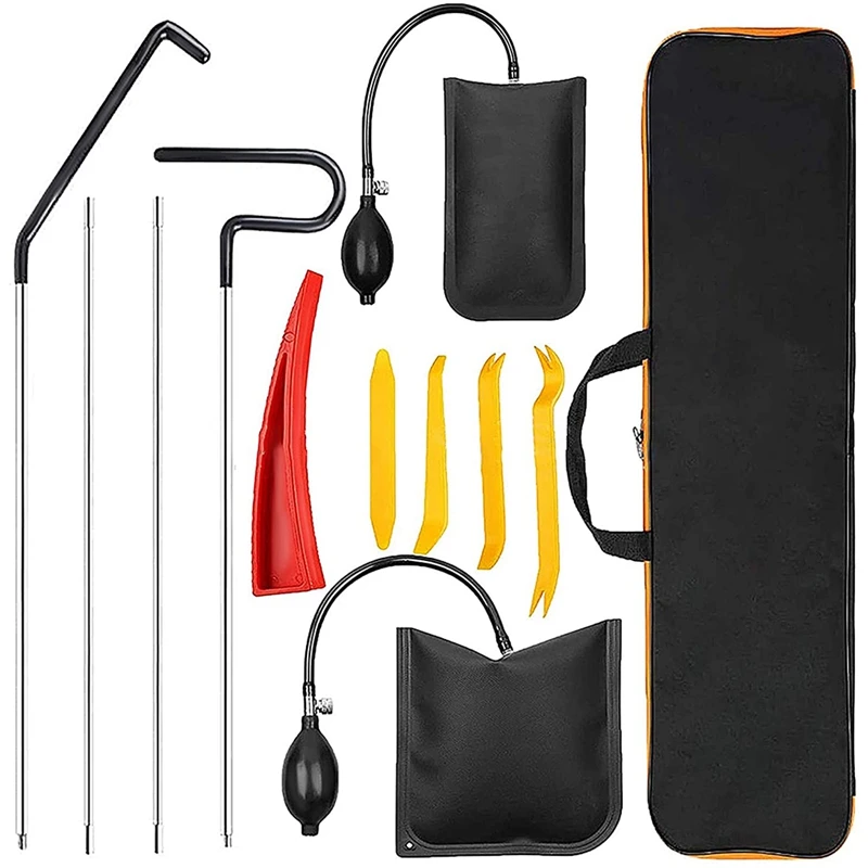 

NEW-Car Tool Kit,Essential Car Tool Kit With Air Wedge Non Marring Wedge Andvehicle Emergency Tools For Cars Trucks