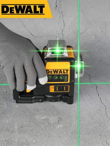 Dewalt DW089LG 12-Line Green Beam Laser Level - 360° 3-Side Coverage, 12V Li-Ion, Jobsite Ready for Any Task