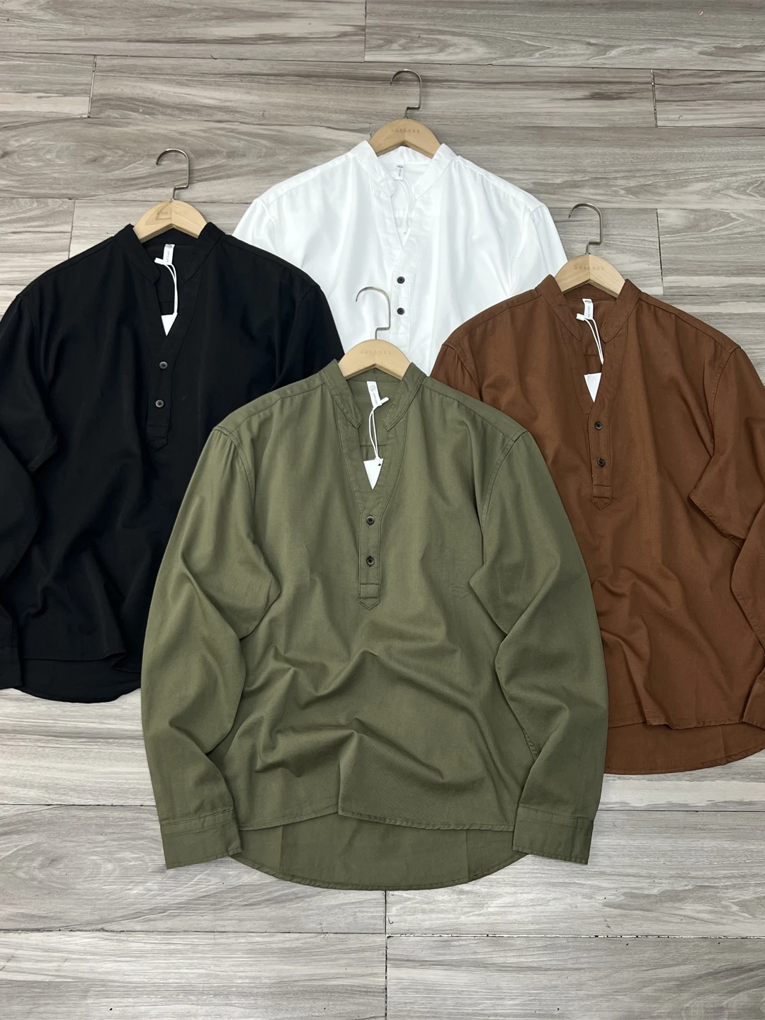 

Новая мужская повседневная хлопковая футболка National Sle Line Henry V-ne Long Sve для весны и осени, городская мода