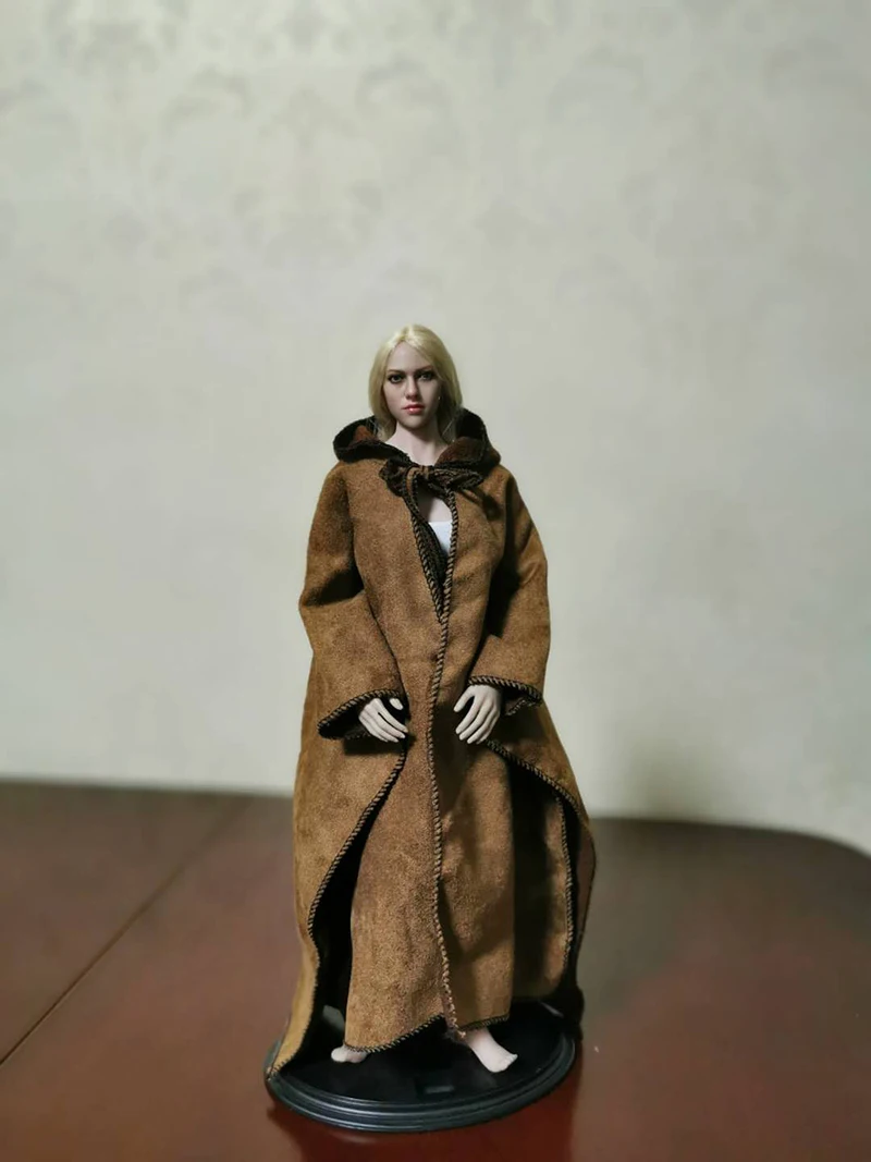 12 بوصة النساء/الرجال الجندي عباءة القرون الوسطى خمر القوطية مقنعين عباءة معطف هالوين كيب رداء زي ل 12 "عمل الشكل دودي #5