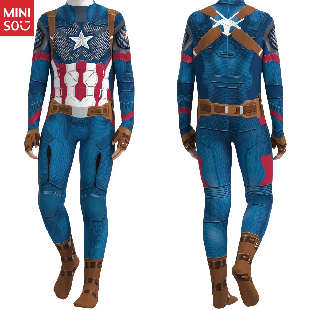 

Halloween Team America Clothes Kids Suit Summer Costumes Children's Day Iron Man Boys One-Piece Tights