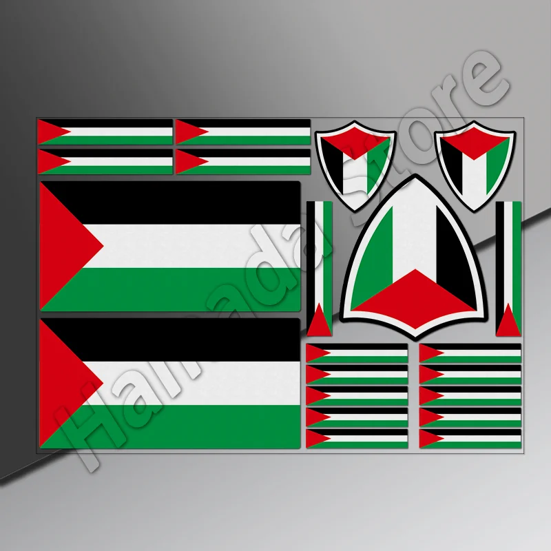 Reflective National Flag Sticker Decals Car Motorcycle  Accessories For Italy France Germany Russia Palestine Israel Sticker