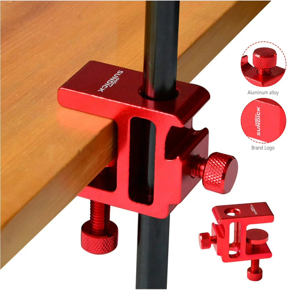 

6-1pc Table Clamp Aluminum Alloy Light Pole Mount Clamp Adjustable Lantern Bracket Fixing Clip for Diameter 10 - 12mm Light Pole