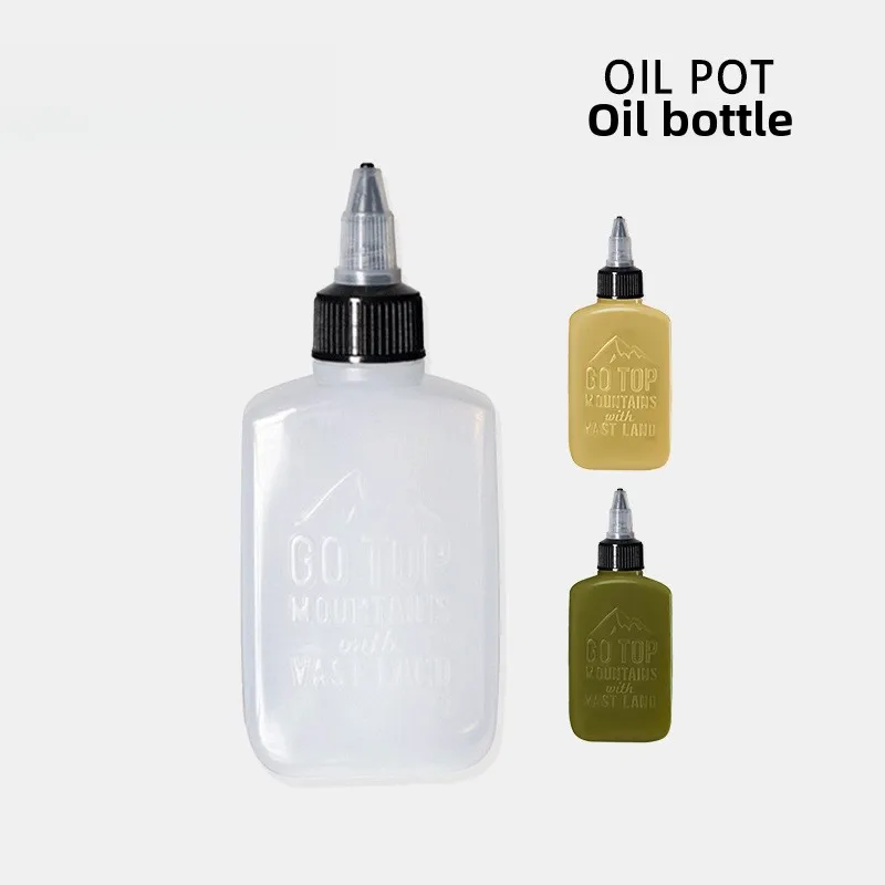 Outdoor portable seasoning bottle sealed edible oil pot camping press leak-proof bottle