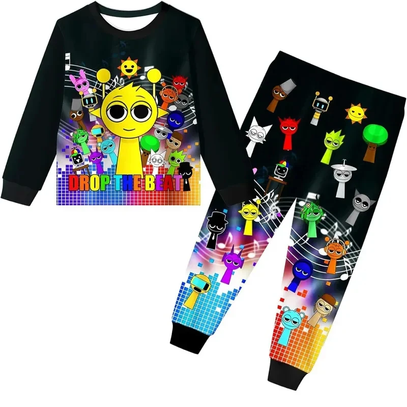 

★Halloween Cosplay Costume Anime Long Sleeved Suit s and Sprunki Figure Printing Clothing s Comfort ♥ All corners of the country