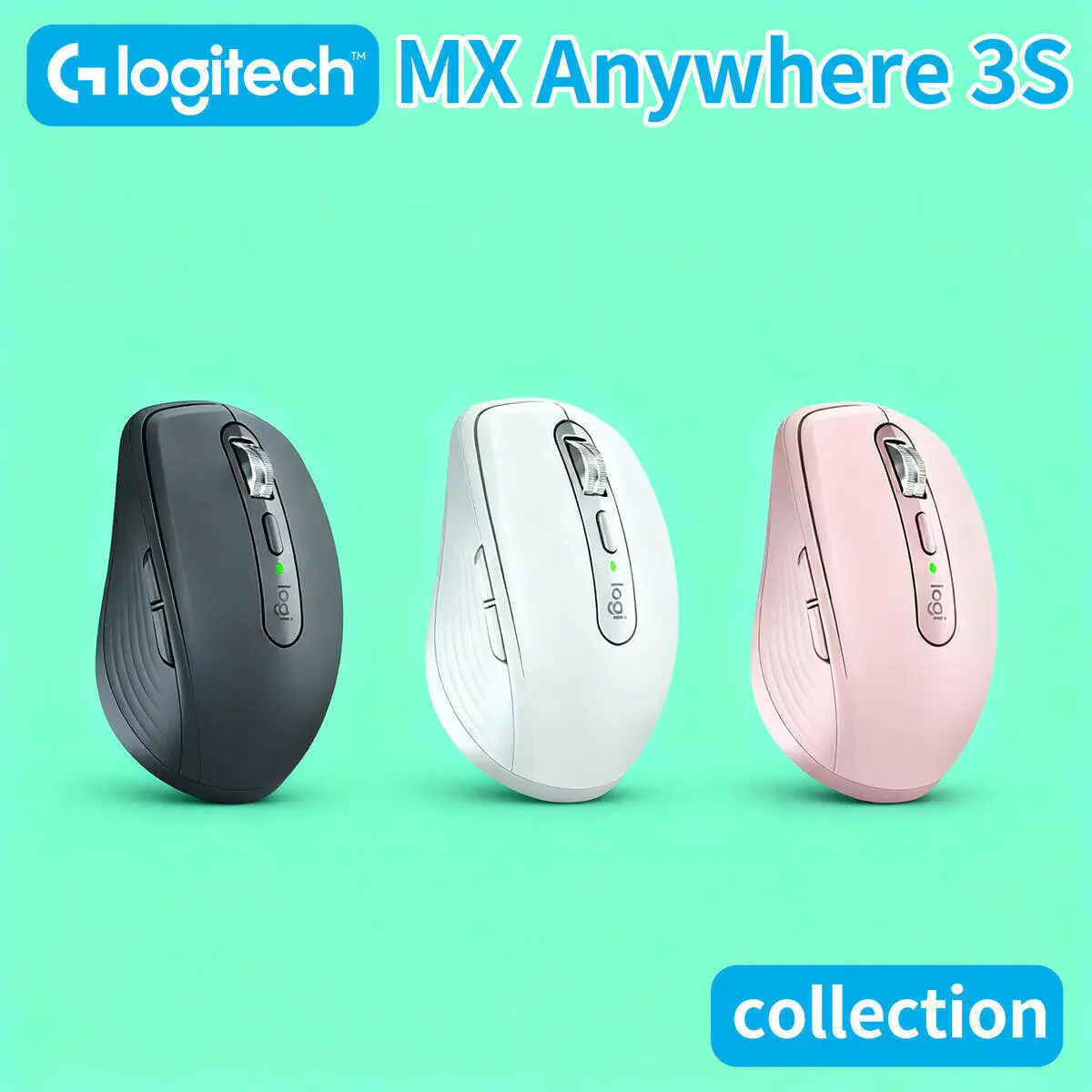 

Портативная мышь Logitech MX Anywhere 3S — 8000 точек на дюйм, технология Logitech Flow, зарядка через USB-C, компактный эргономичный дизайн для геймеров